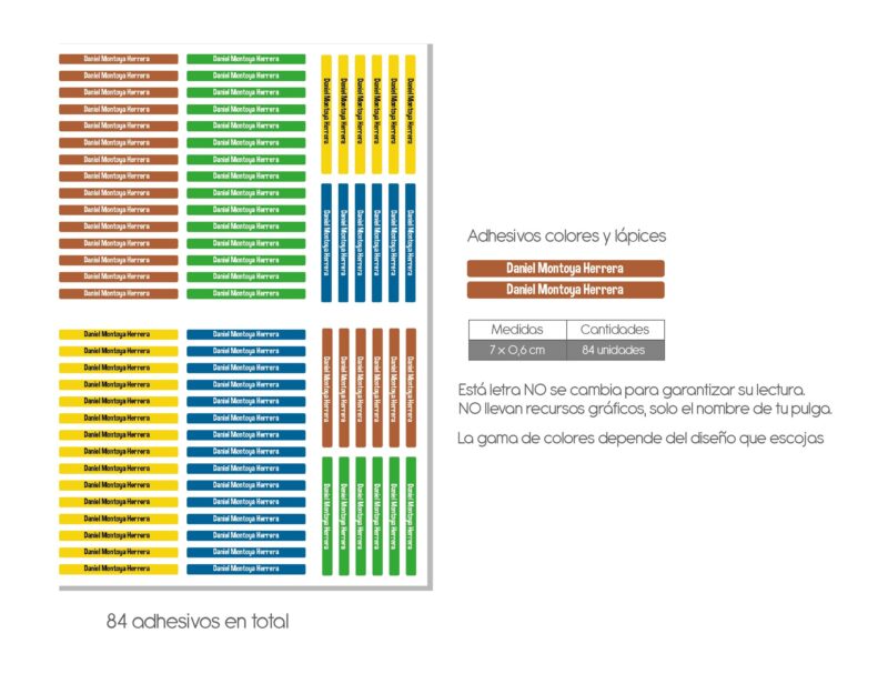Adhesivos Colores y Lápices - Imagen 2