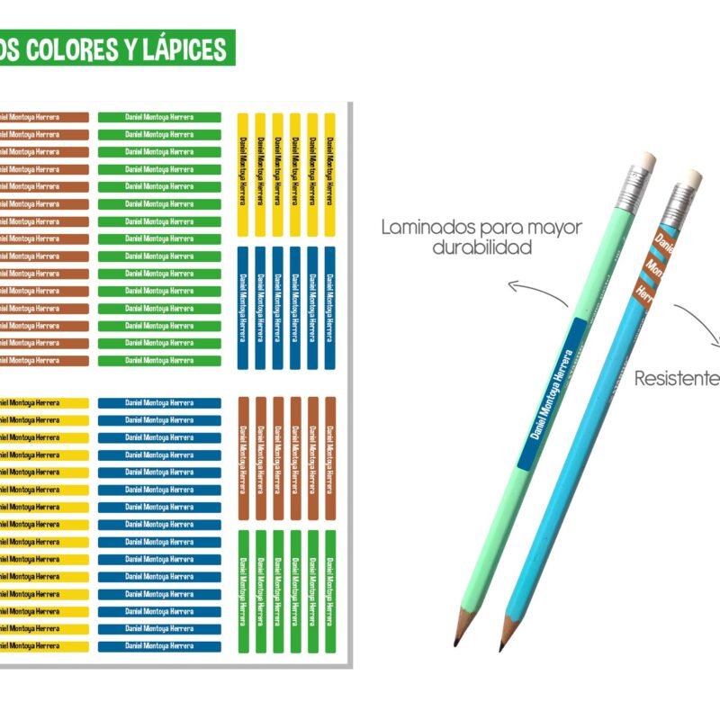 Adhesivos Colores y Lápices